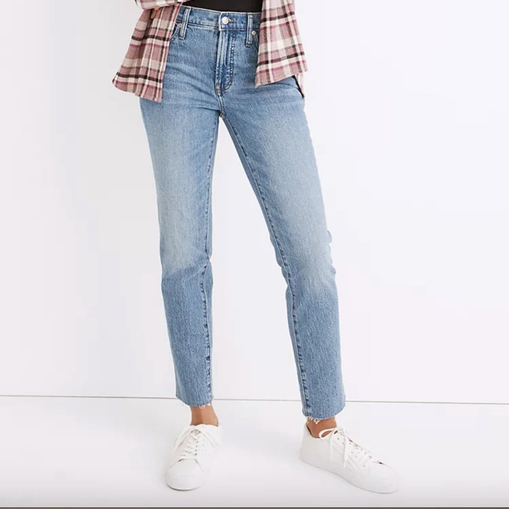 Madewell New The Perfect Vintage Straight Jean Ainsworth Wash 28 t 28t tall NWT